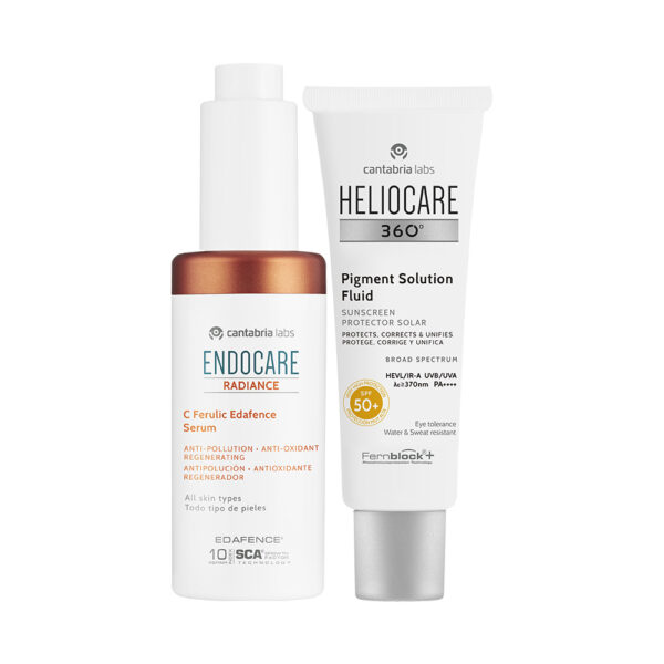 Kit Endocare Radiance C Ferulic Gratis Heliocare 360 Pigment Solution Fluid 