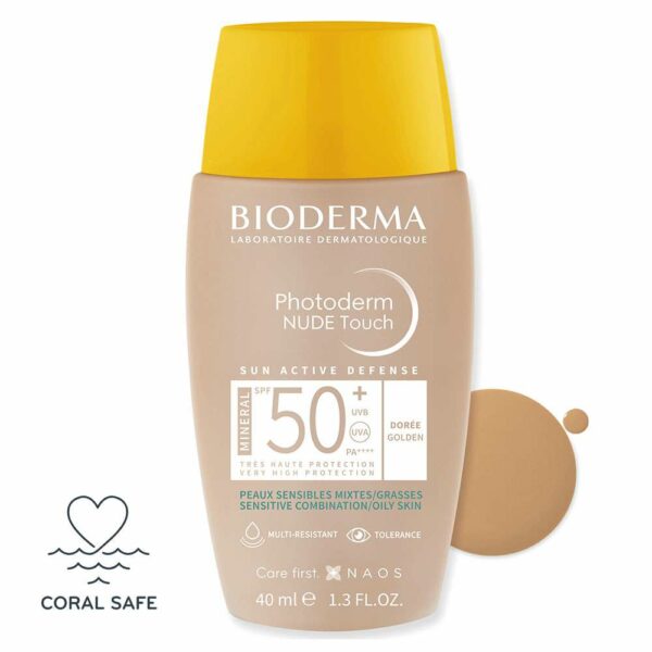 Photoderm Nude Touch Dore Tinte Spf 50+ 40 Ml Bioderma - Imagen 2
