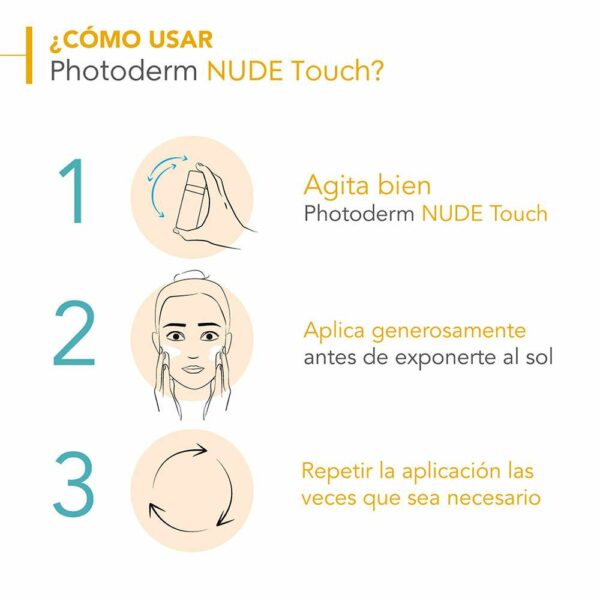 Photoderm Nude Touch Very Ligth Tinte Spf 50+ X 40 Ml Bioderma - Imagen 3