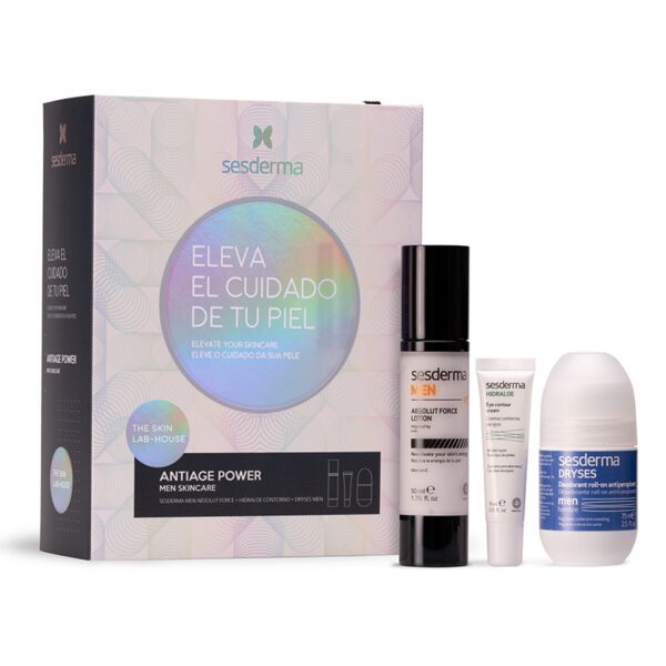 Kit Sesderma Men Absolute Force Locion X50Ml + Hidraloe Contorno X15Ml + Dryses Men X75Ml