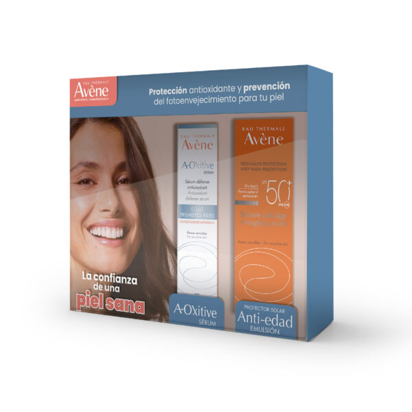 Kit A-Oxitive Suero X 30 Ml + Avene Solar Antiedad Emulsion Spf50+ X 50 Ml  Avene