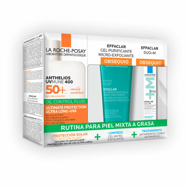 Kit Anthelios Uvmune 400 Oil Control Fluido X 50 Ml + Effaclar Micro Exfoliante X 50 Ml + Effaclar Duo + M X 15 Ml 