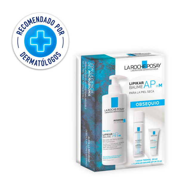 Kit Lipikar Biome Ap+ M X 400Ml + Agua Thermal 50 Ml + Lipikar Baume Ap+ 15 Ml 